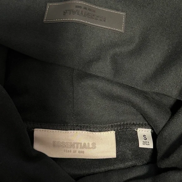 Essentials Black Hoodie Sweatshirt - Picture 4 of 7